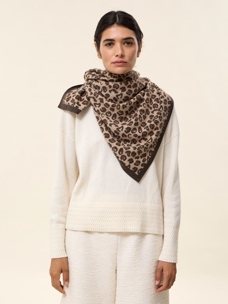 Large Leo cashmere bandana