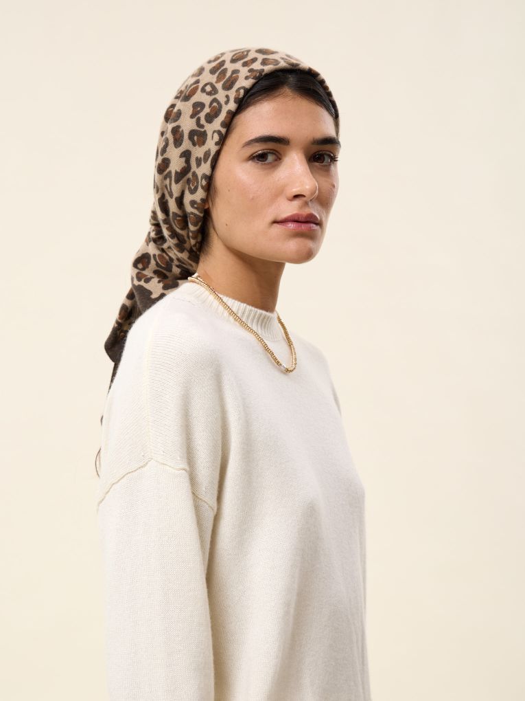 Large Leo cashmere bandana