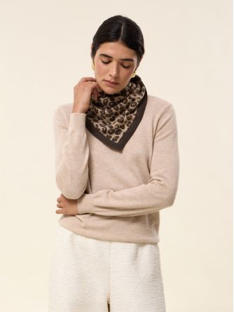 Small Leo cashmere bandana