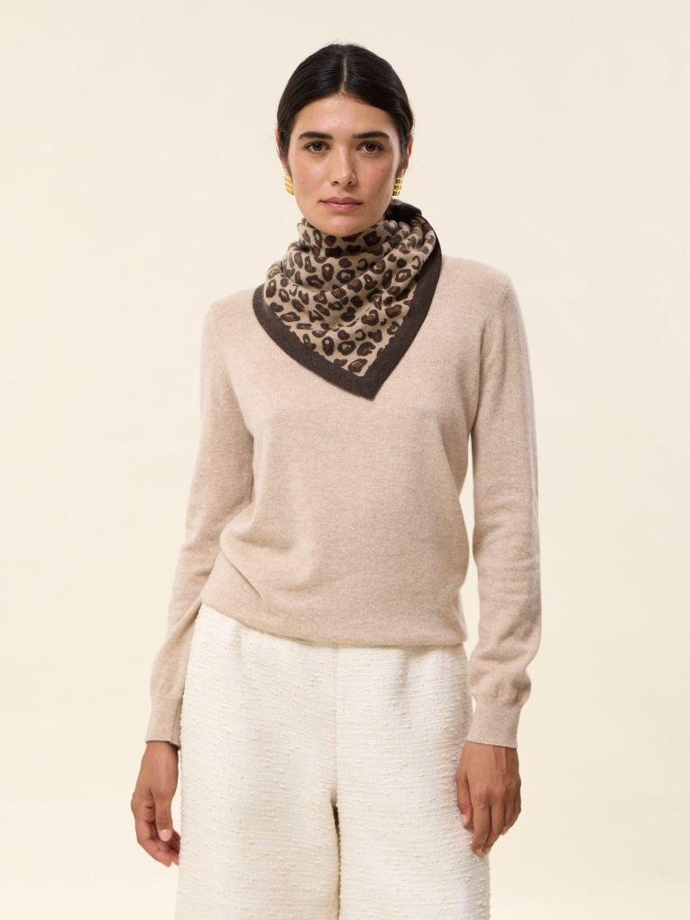 Small Leo cashmere bandana