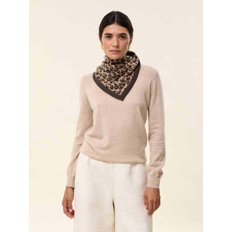 Small Leo cashmere bandana