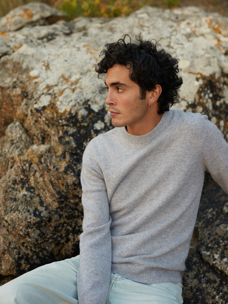 Pull Homme Laine Mérinos Et Cachemire DANISH ENDURANCE - Col Ras Du Cou, Luxueusement Doux
