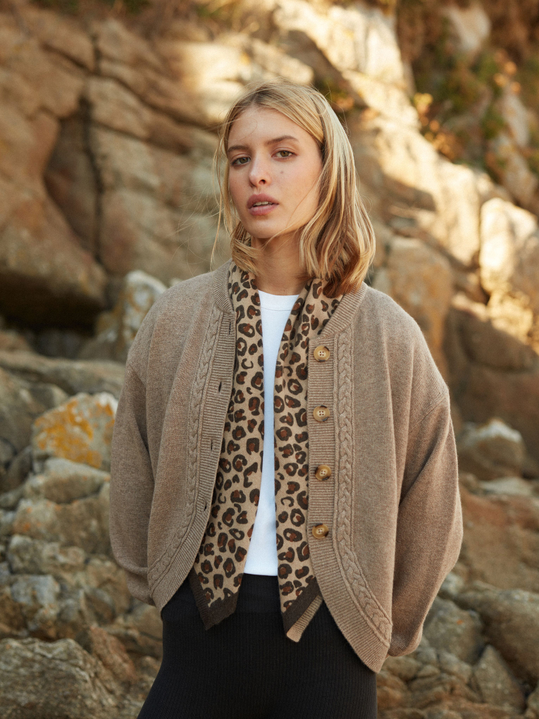 Large Leo cashmere bandana