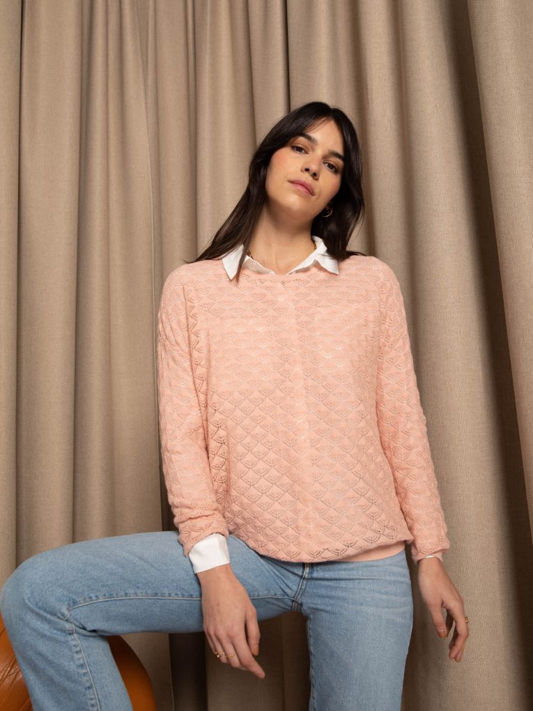 Pull cachemire rose poudre online