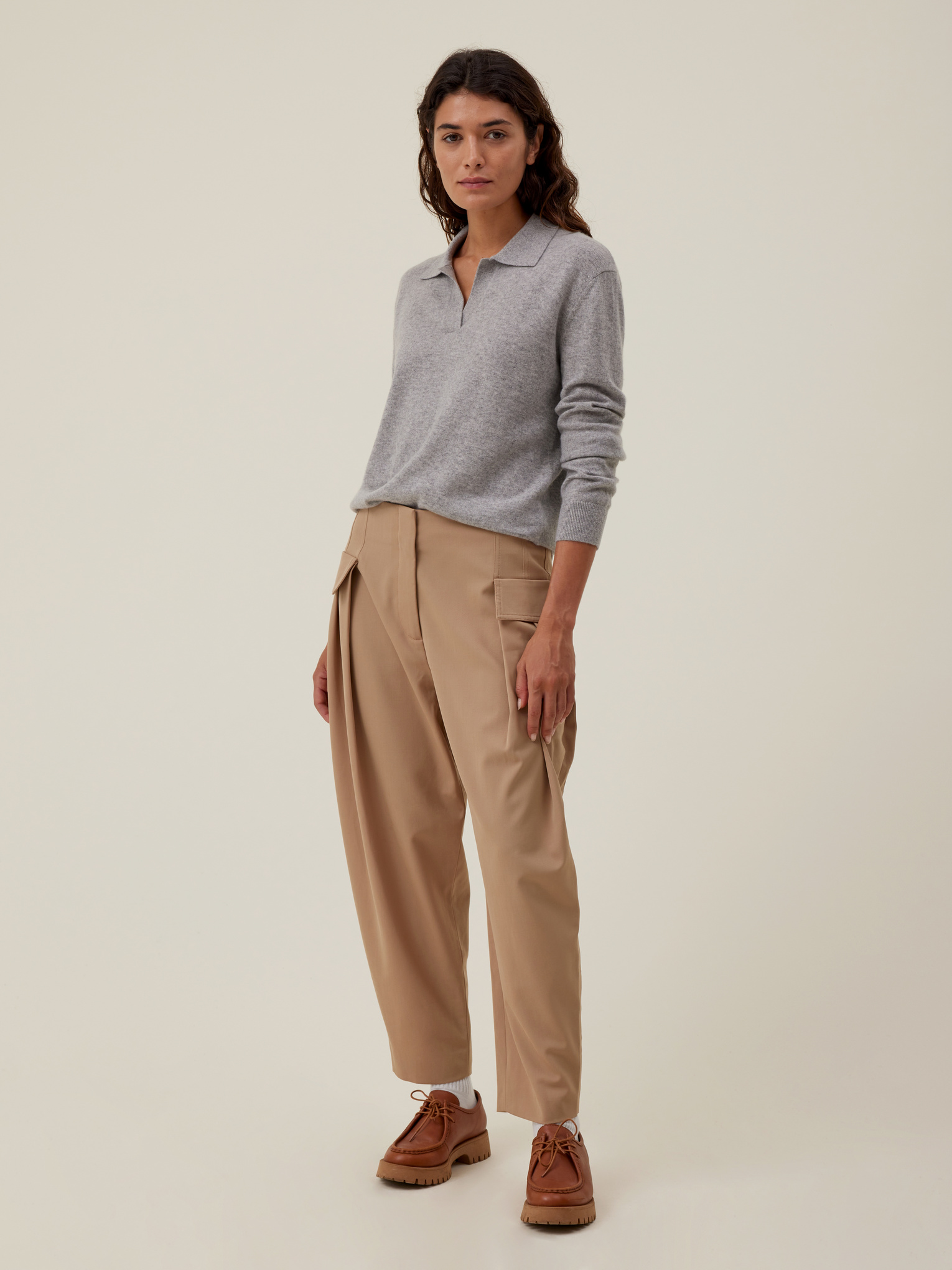 Pull Cachemire Gris Perle Moorer – Taille S, Pour Homme, Neuf Avec étiquettes