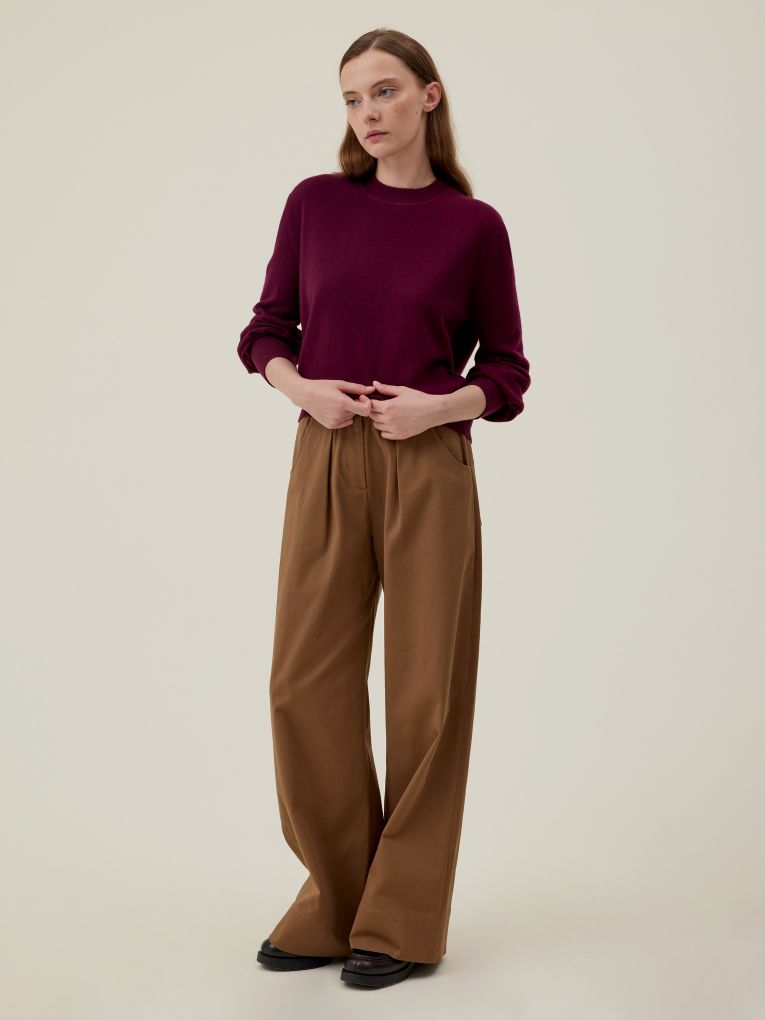 Cardigan J.Jill En Cachemire Mélangé - Taille M, Manches Cloche, Marron, Occasion Très Bon état