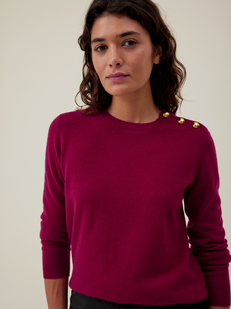 Pull Femme Col Rond Manches Longues - Cachemire Polaire Doux - Chaud Pour Automne/hiver - Coupe Décontractée