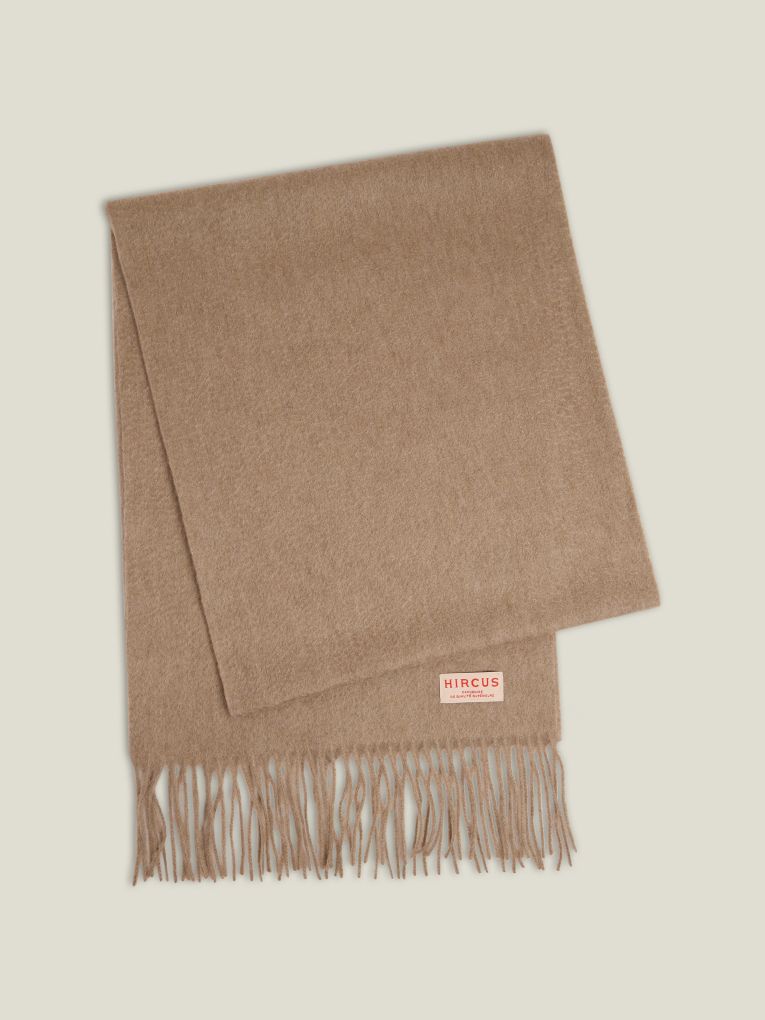 Noulou - Echarpe en 100% cachemire beige sable | Hircus