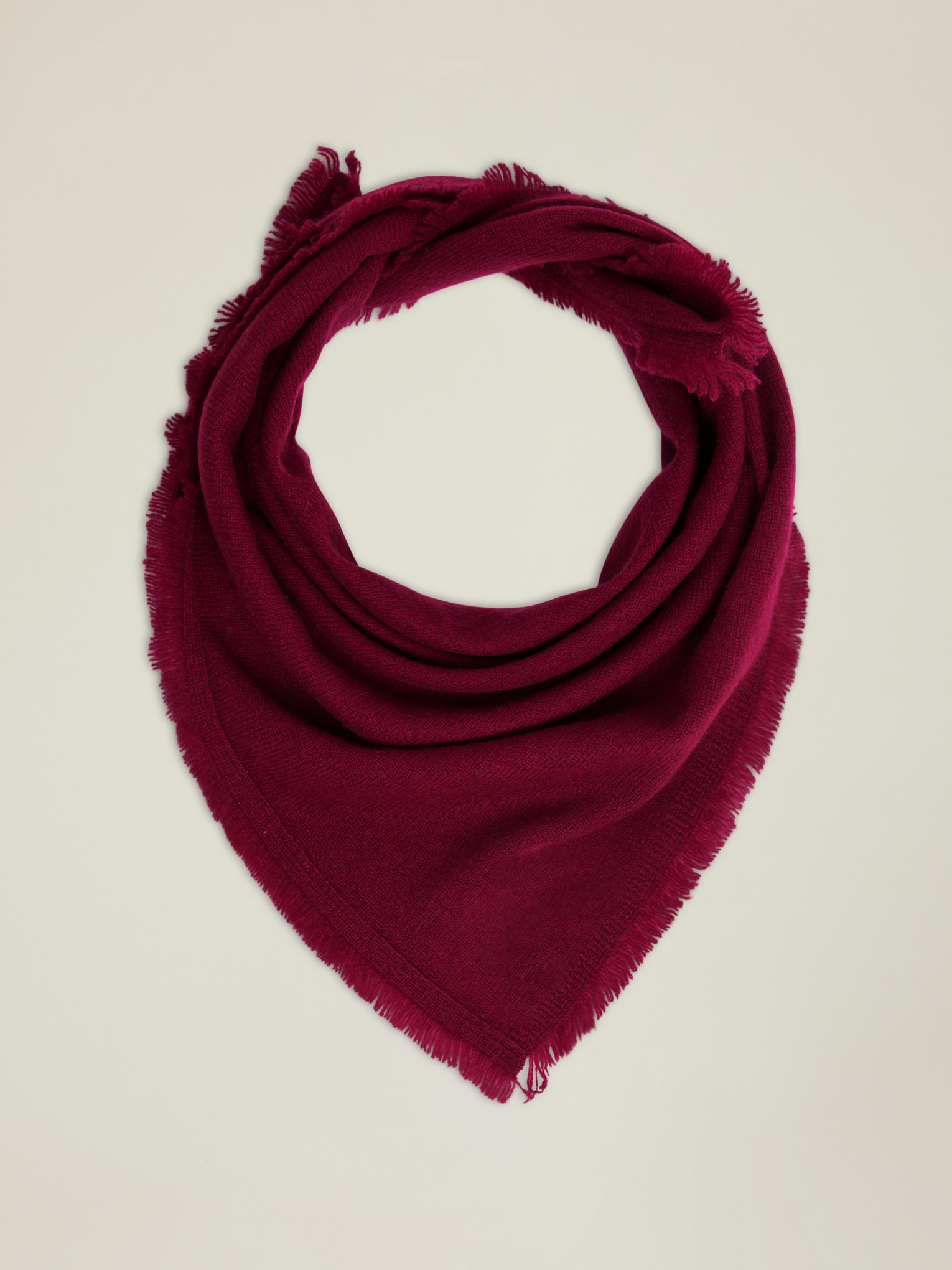 Foulard En 100% Cachemire Rose Framboise - Occasion En Parfait état, Doux Et Chaud
