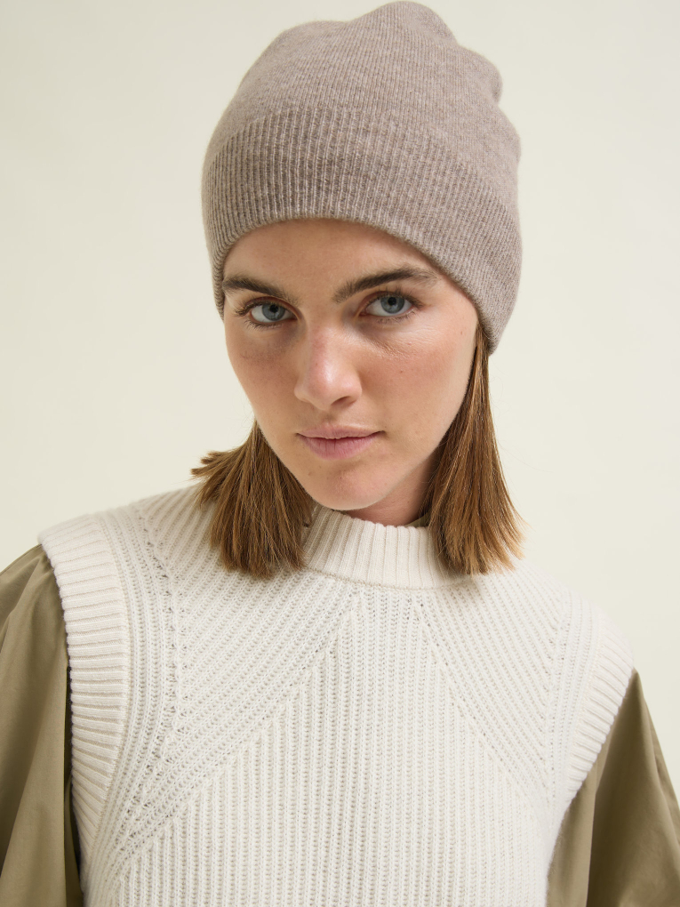 Bonnet connecté homme - gris clair / beige