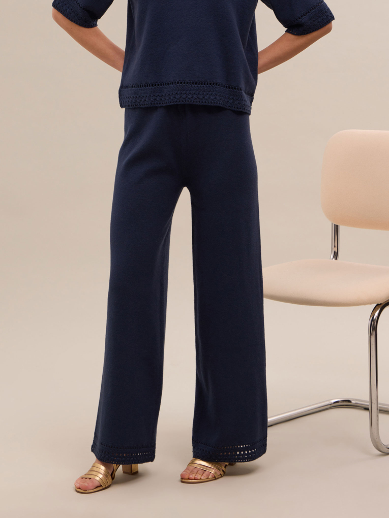 Pantalon DOLCE & GABBANA En Cachemire Noir Taille S/IT40 - Jambes Larges évasé