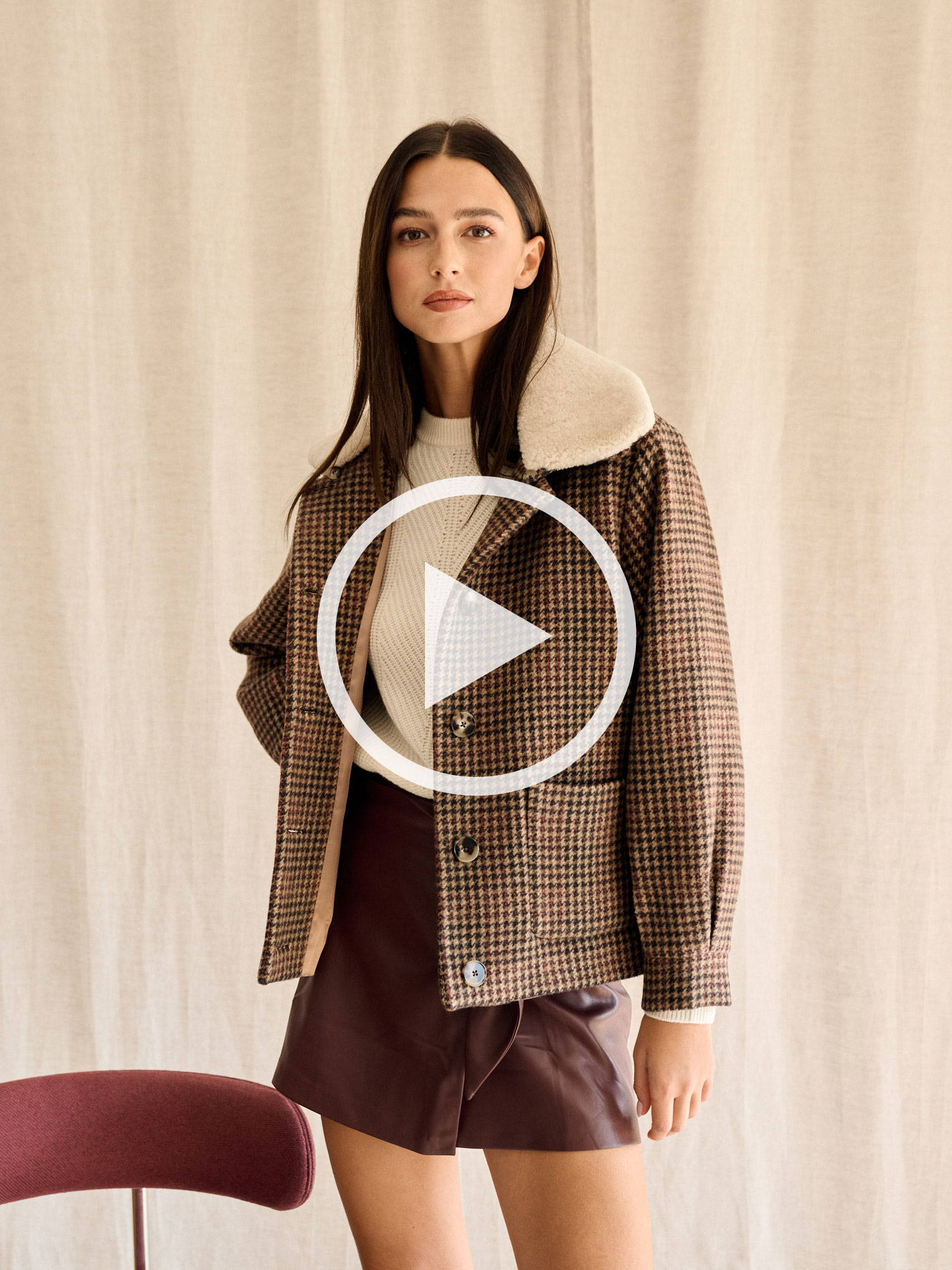 Veste sans manches brodée miroirs